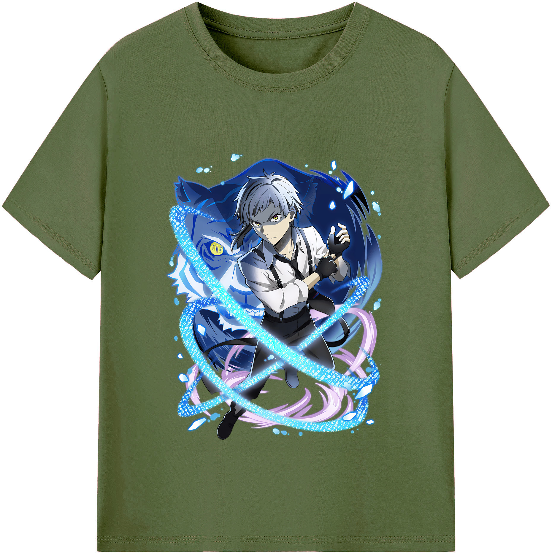 （画像用） 文豪ストレイドッグス Bungo Stray Dogs 綿100％半袖Tシャツ（フロントプリント）